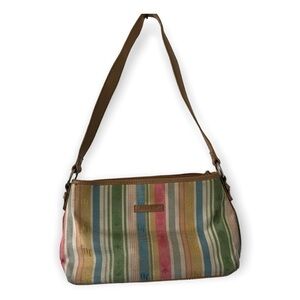 Jamaica bay multi color stripe shoulder bag